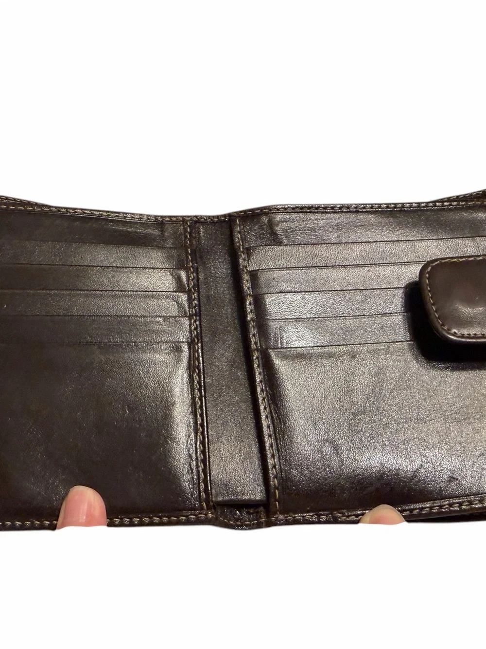 Vintage Fendi Brown Monogram Canvas & Leather Tri-Fold Wallet 1985-1990